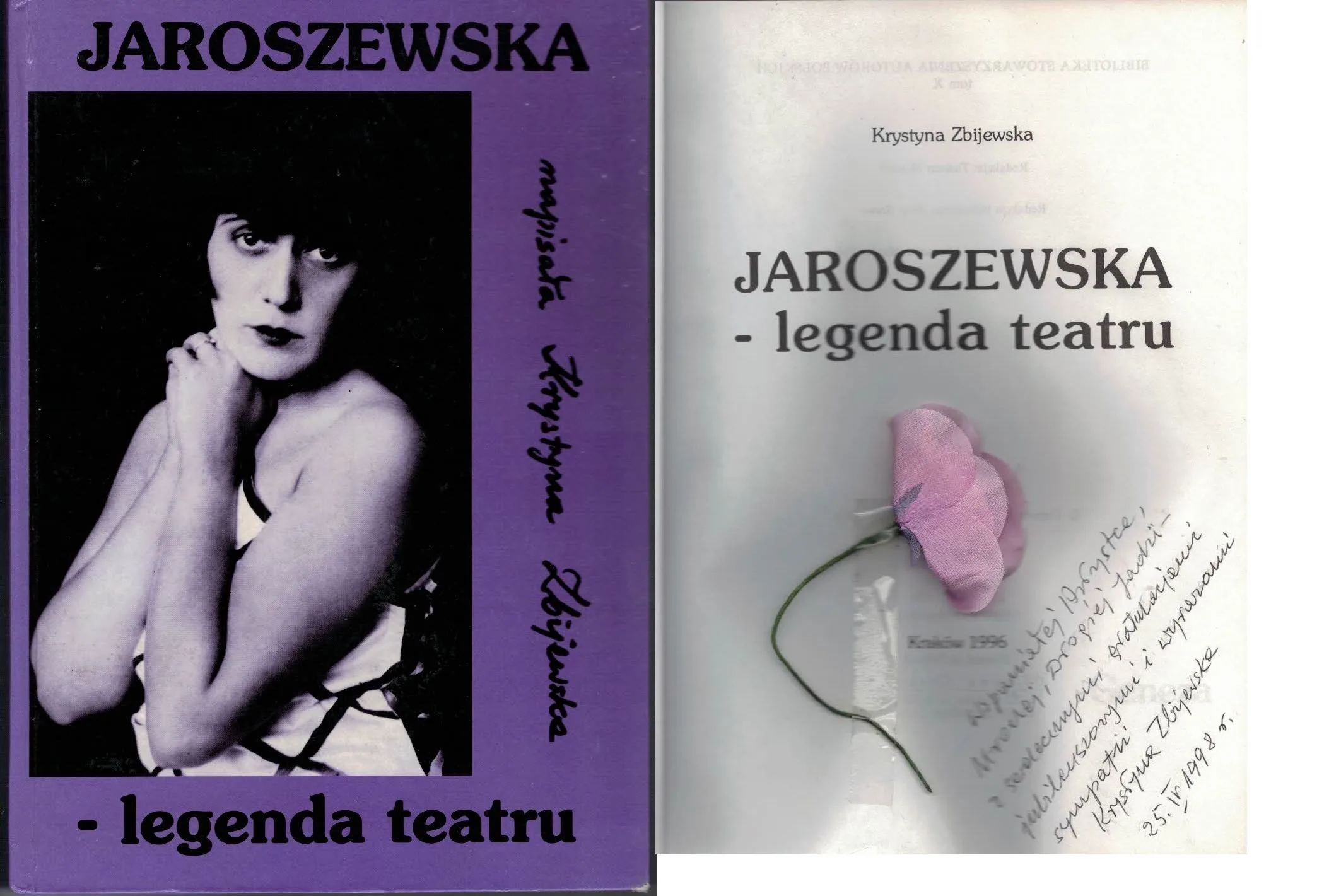 JAROSZEWSKA - legenda teatru (publikacja z AUTOGRAFEM i DEDYKACJĄ)